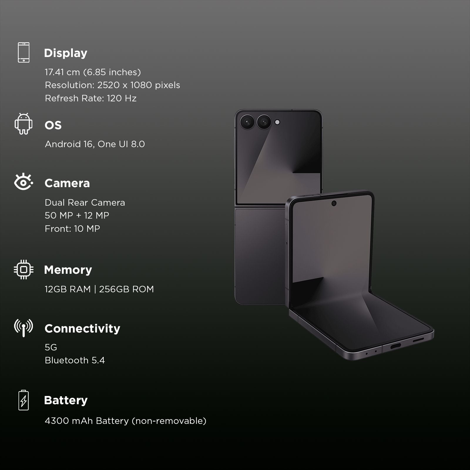 Samsung Galaxy Z Flip7 5G Smartphone with Galaxy AI